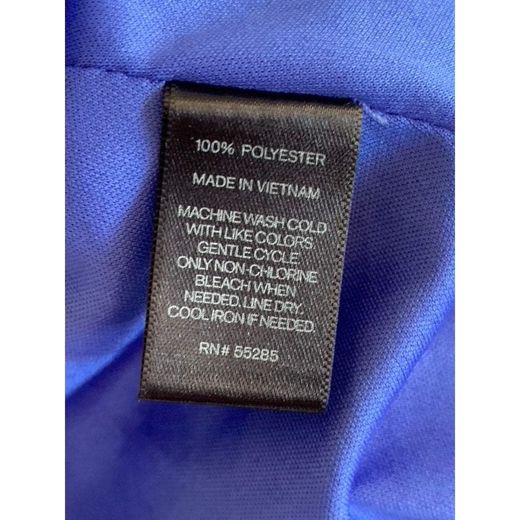 EXPRESS Women's Royal blue Pleated Halter Keyhole-Back Mini Dress SZ 6