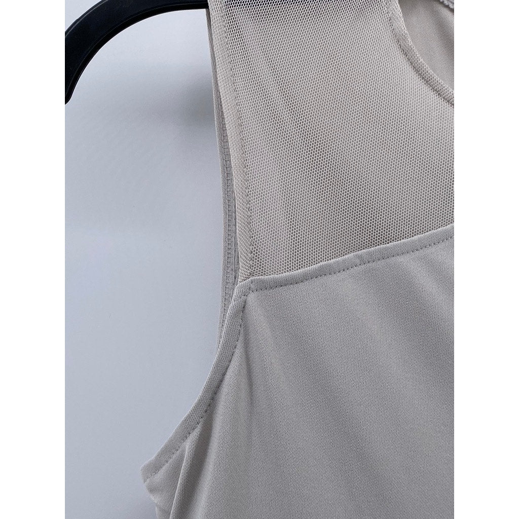 DIVIDED BY H&M Women's Gray Mesh Sleeveless Crewneck Maxi Bodycon Dress SZ S