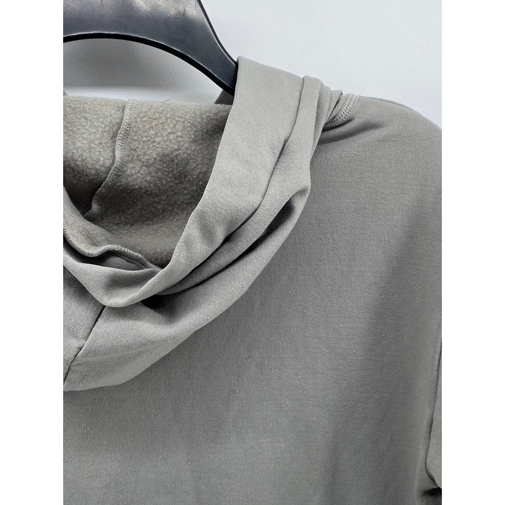 SWANK A POSH Women's Gray Pullover Long Sleeve Hooded Cropped Sweater SZ S