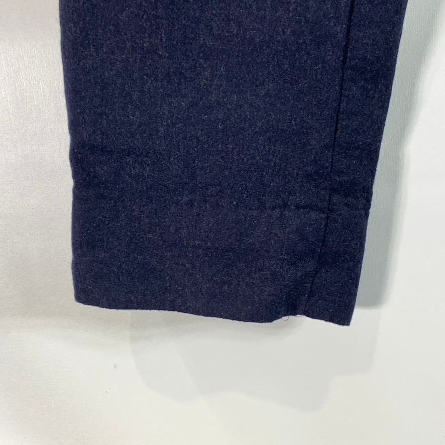 BROOKS BROTHERS 1818 Men's Navy Classic-Fit Fitzgerald Wool Flat Front Pant SZ36