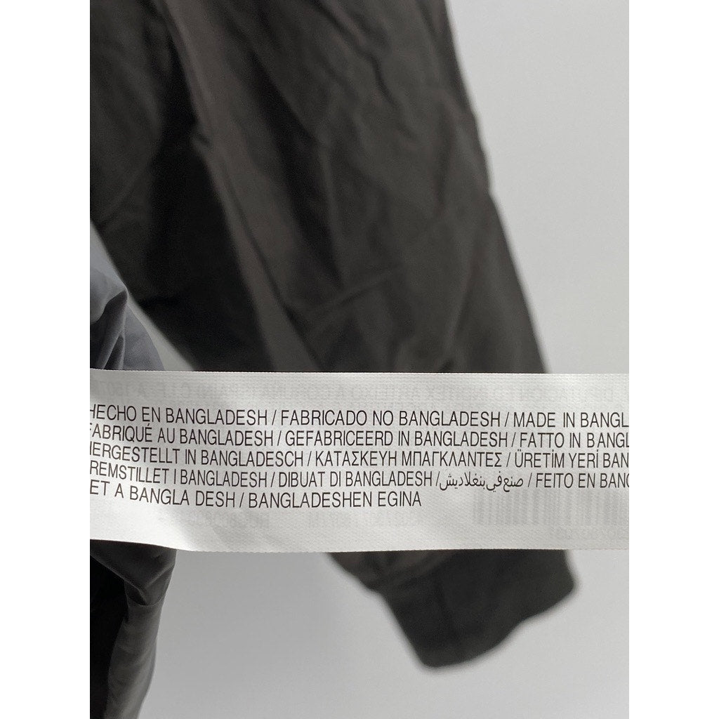 ZARA Men's Gray Zip-Up Stand Collar Bomber Jacket SZ M