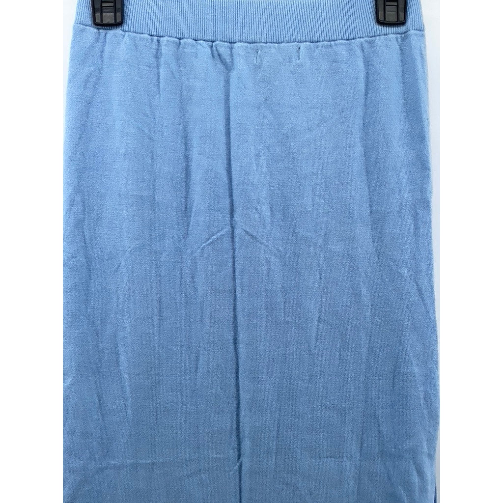 PRETTY LITTLE THING Women's Light Blue Side Slit Straight Maxi Skirt SZ S
