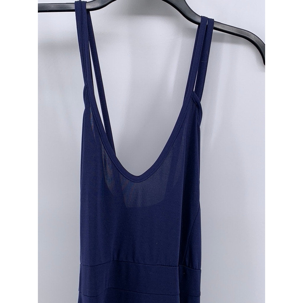 SHEIN CURVE Women's Dark Blue V-Neck A-Line Dress SZ 1XL