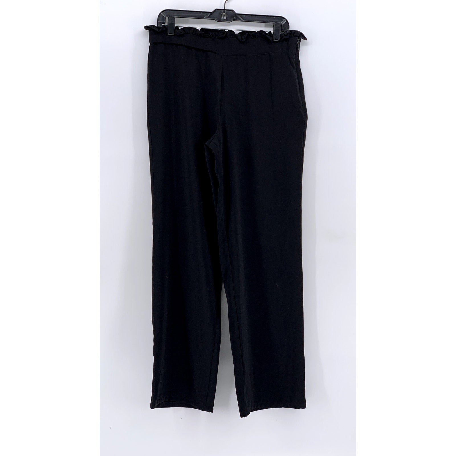 NANETTE NANETTE LEPORE Women's Black Ruffle Waist Pants SZ 6