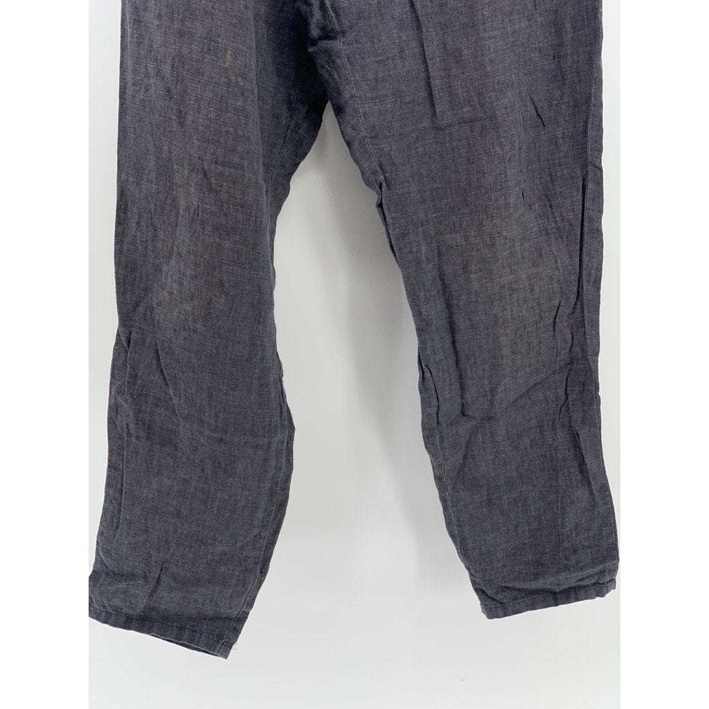 EILEEN FISHER Women's Blue Slim-Fit Pull-On Pants SZ M