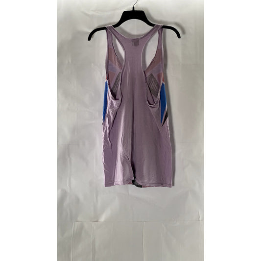 MATERNITY TOPSHOP Women's Purple Geo Print Scoop-Neck Racerback Tank Top SZ 6