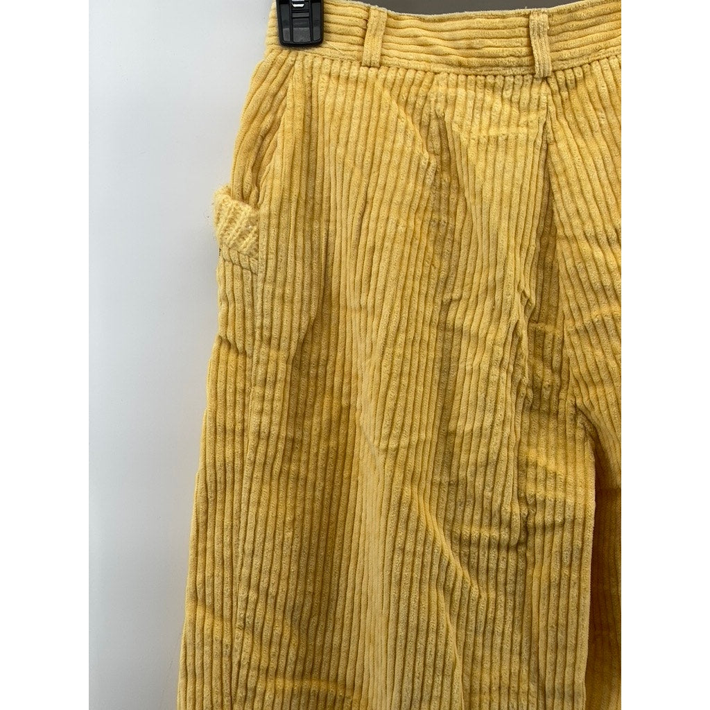TOGETHER! Women's Yellow Vintage Corduroy Straight-Leg Pants SZ 4