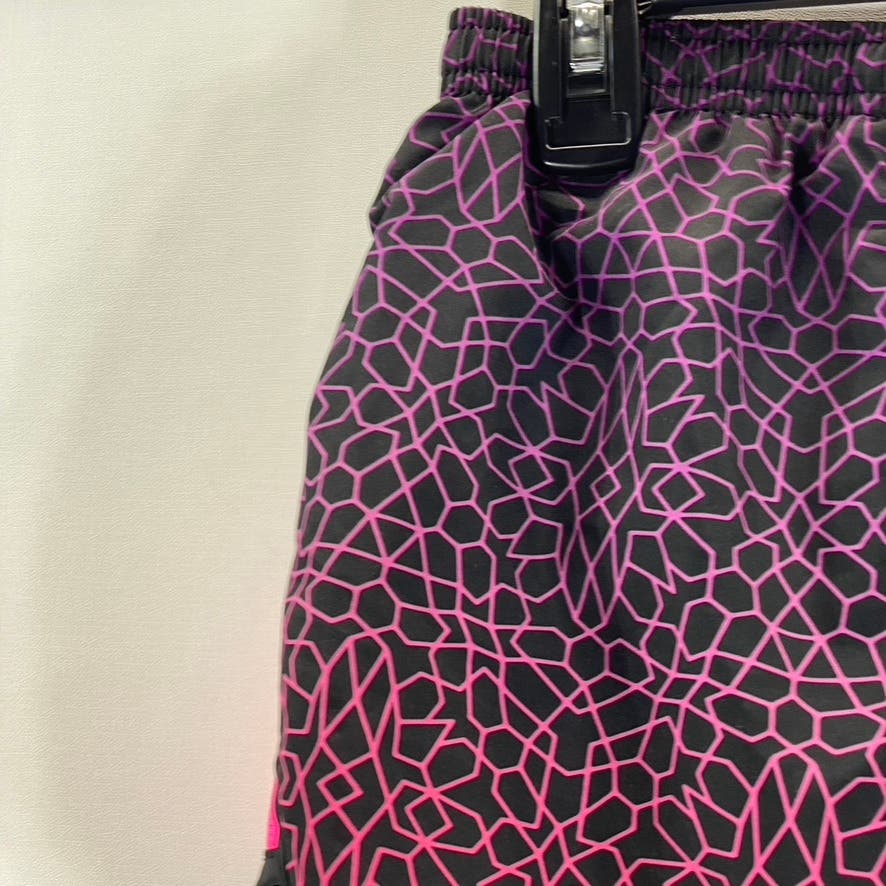 NIKE Women's Pink Starglass Printed Dri-FIT Drawstring Waist Running Shorts SZ S