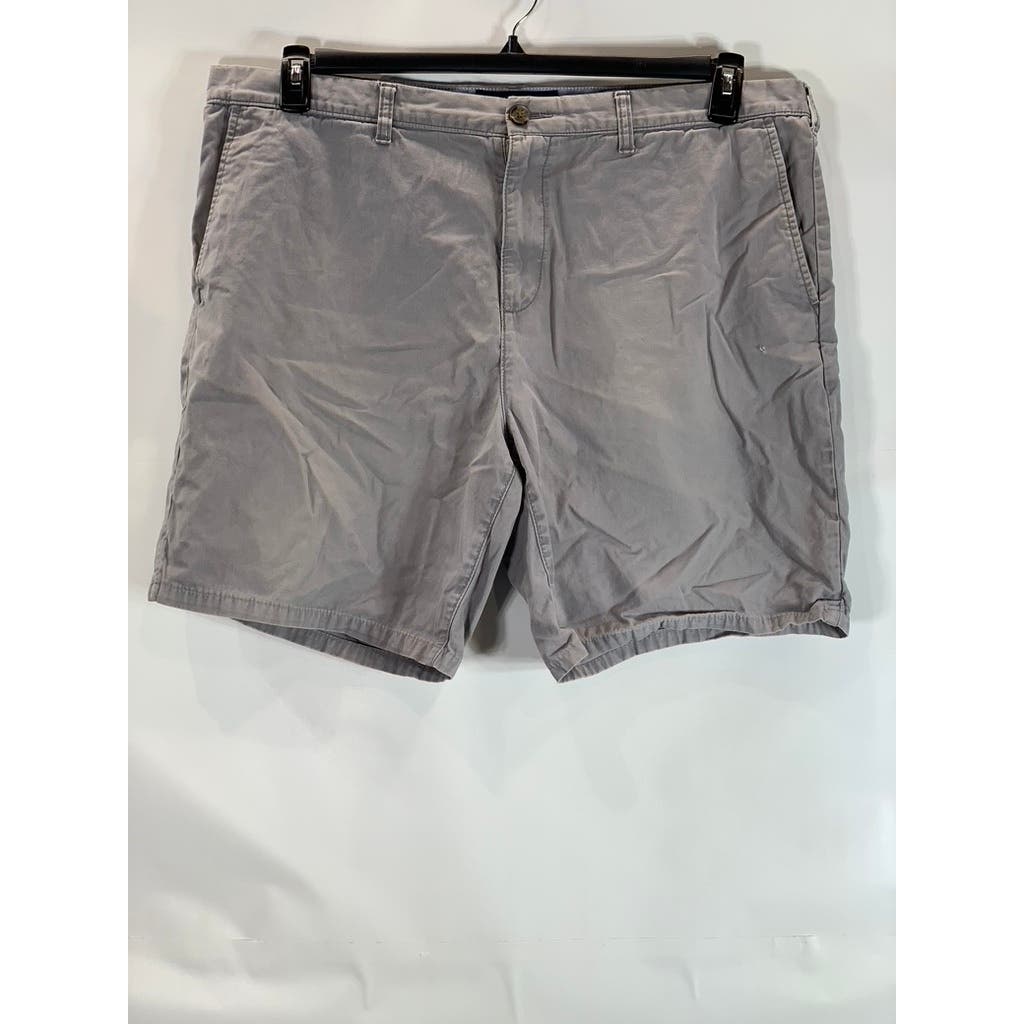 TOMMY HILFIGER Men's Custom Fit Solid Gray Chino Shorts SZ 40