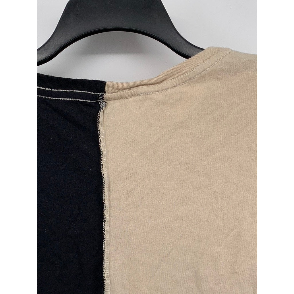 TORRID Women's Black-Beige Slit Graphic Tee SZ 3