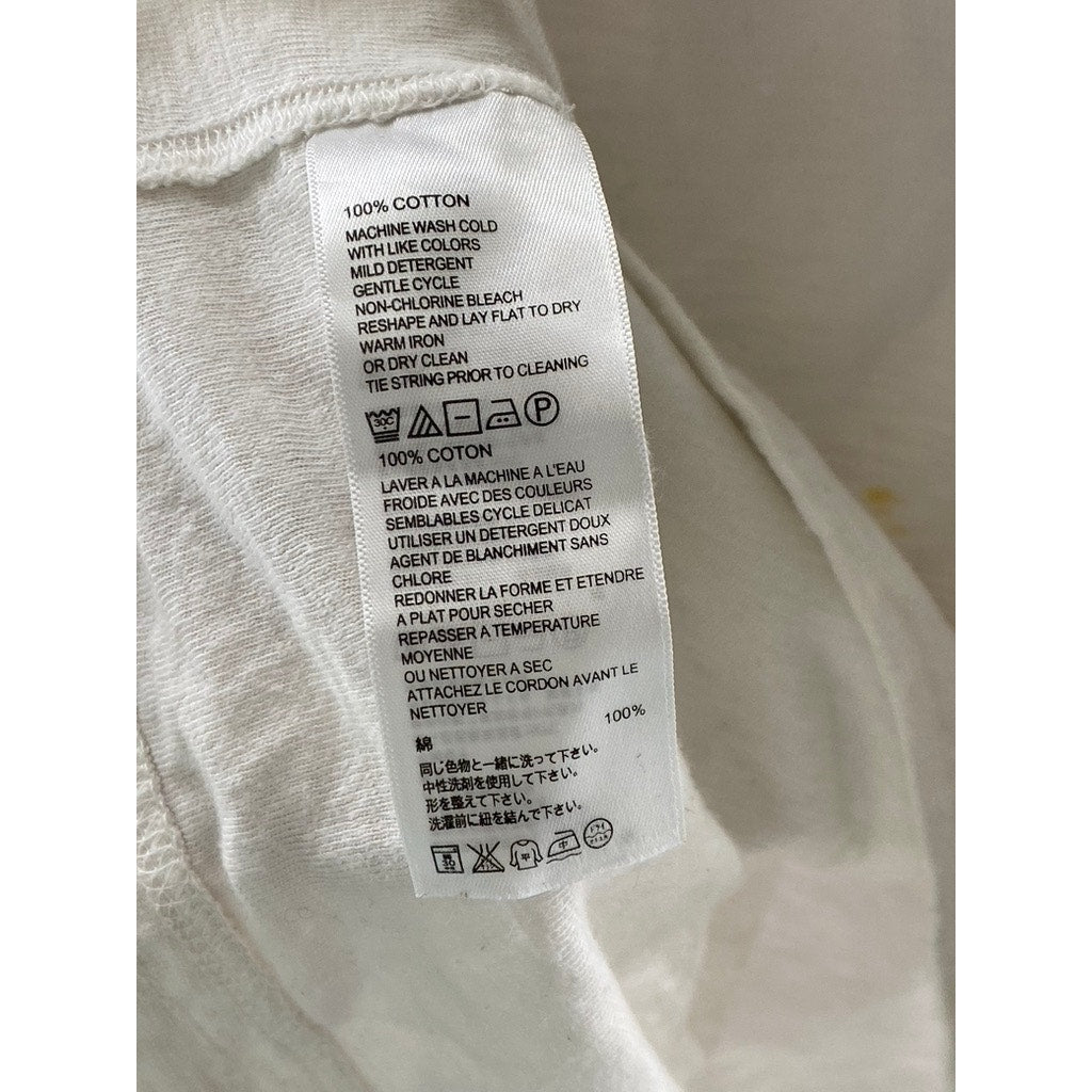 TOMMY BAHAMA Women's White Solid Quarter-Zip Hooded Drawstring Hem Sweater SZ M