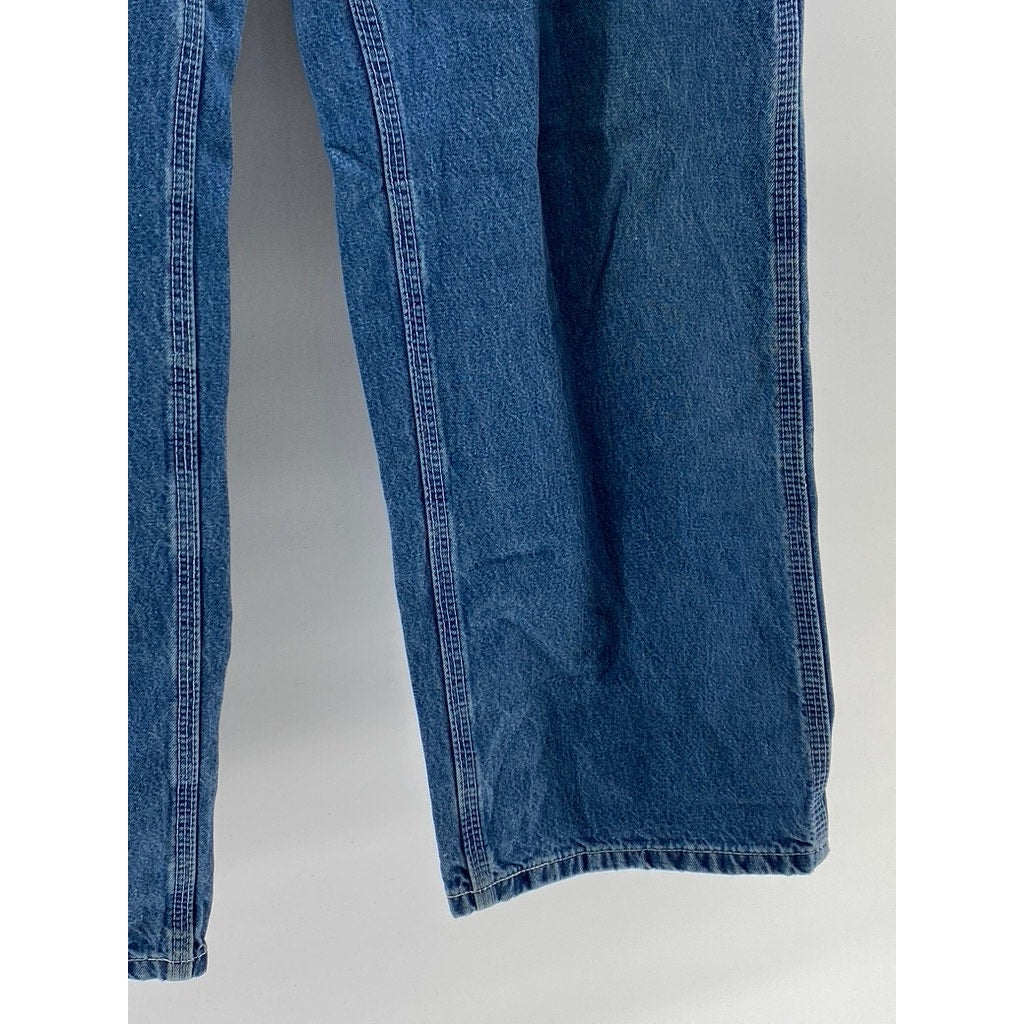 CARHARTT Men's Vintage Medium Wash Blue Denim Loose-Fit Carpenter Jeans SZ 32X30