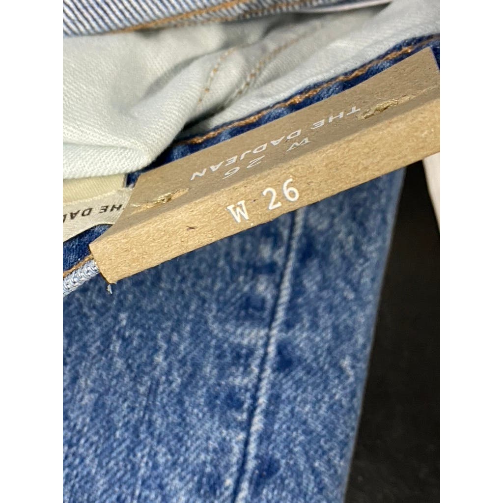 MADEWELL Women's Brockport Wash Low-Rise Distressed The Dad Jeans SZ 26