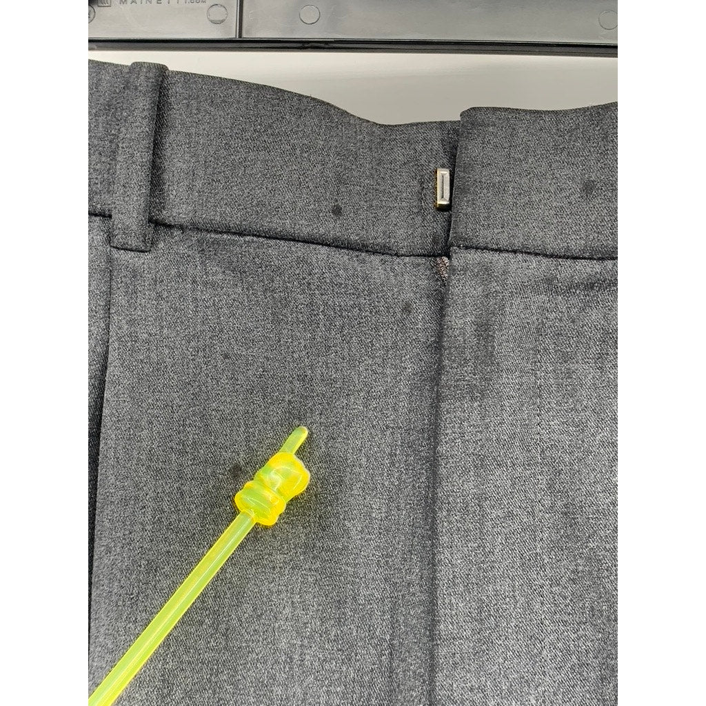 UNIQLO Women's Charcoal Gray Pleated Straight-Leg Pant SZ S