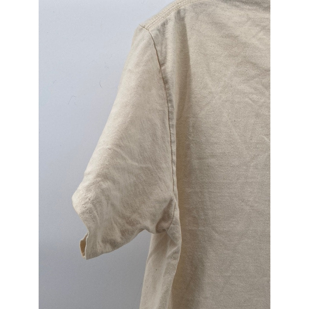 HENDRIX Unisex Adult Beige Crewneck Jimi Hendrix Graphic T-Shirt SZ M