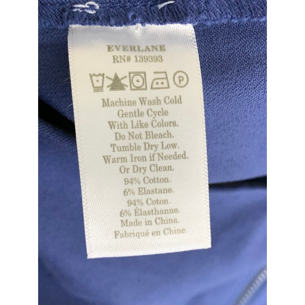 EVERLANE Women's Dark Blue Elastic-Waist Pull-On Stretch Dress Ankle Pant SZ 10