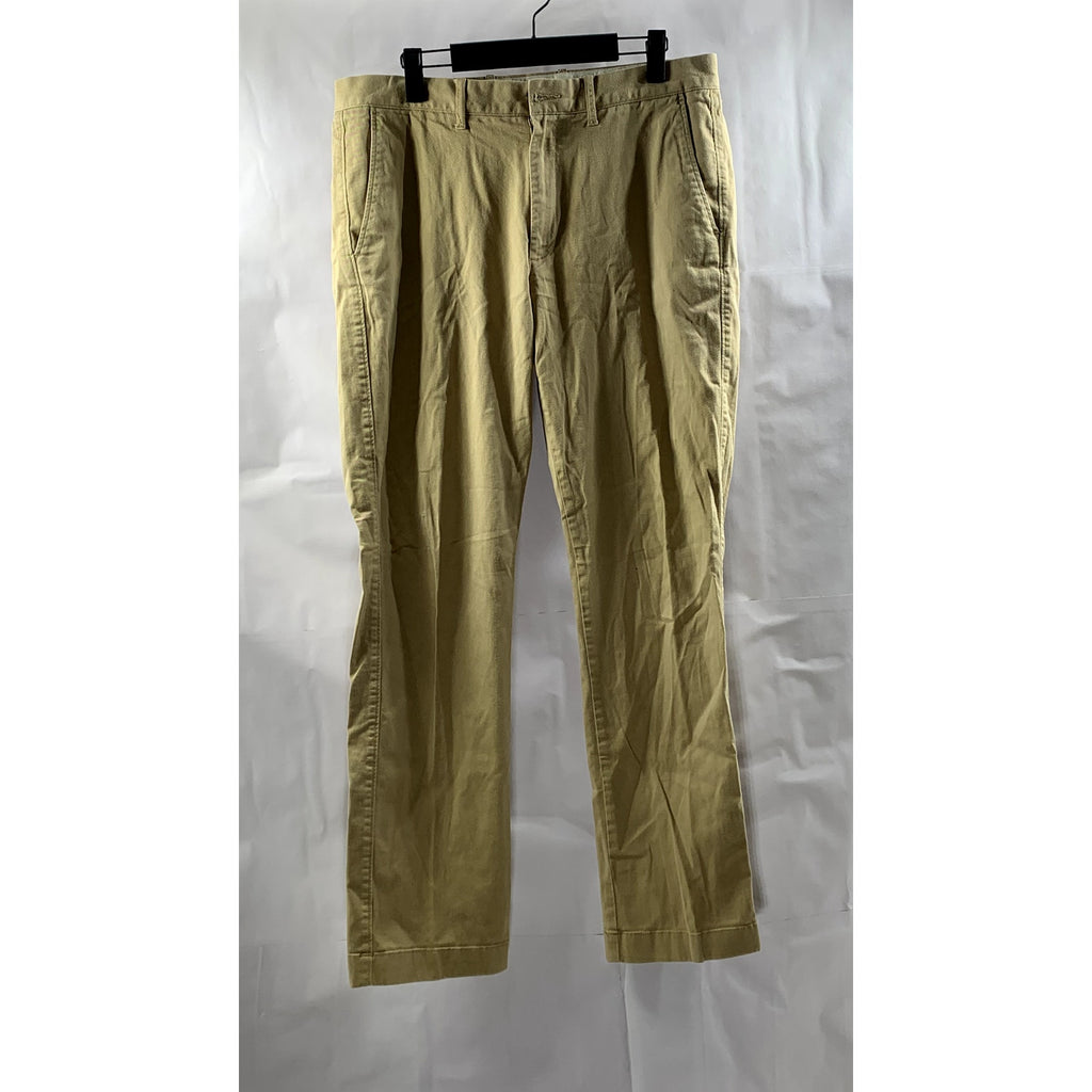 J.CREW Men's Tan Straight-Fit Flex Four-Pocket Chino Pant SZ 32X32