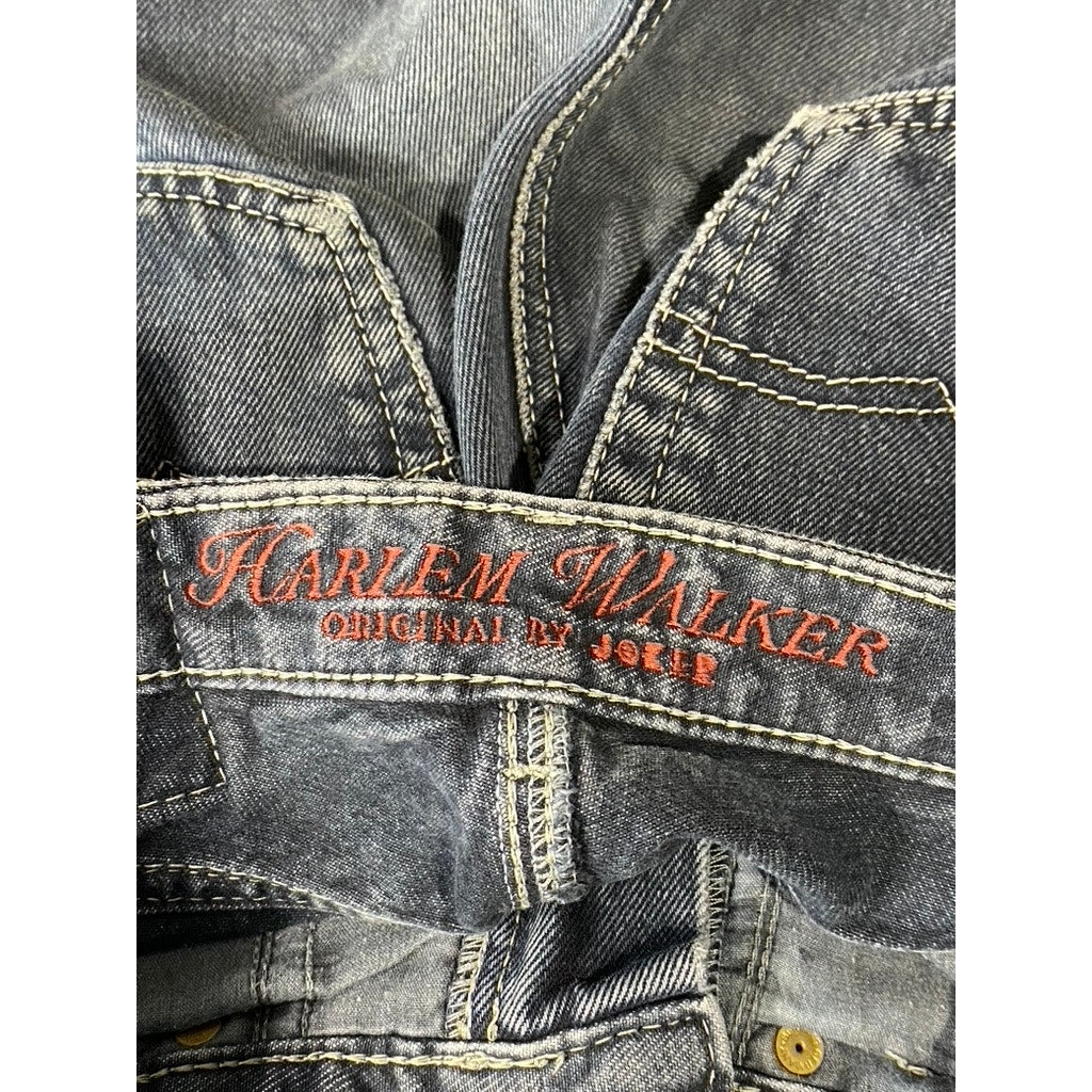 HARLEM WALKER ORIGINAL JOKER Women's Dark Blue Vintage Straight Leg Jean SZ 36/S