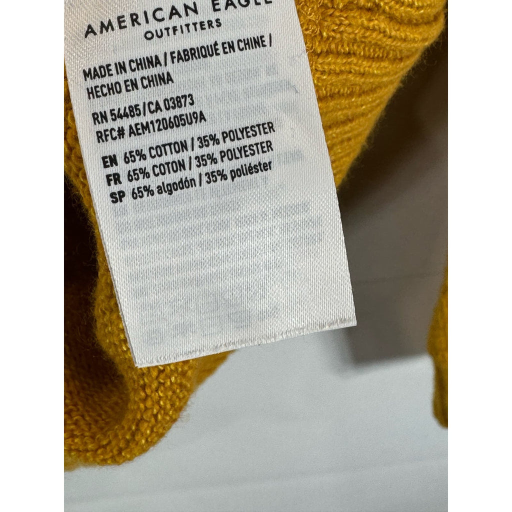 AMERICAN EAGLE OUTFITTERS Men's Dark Yellow Crewneck Pullover Sweater SZ L
