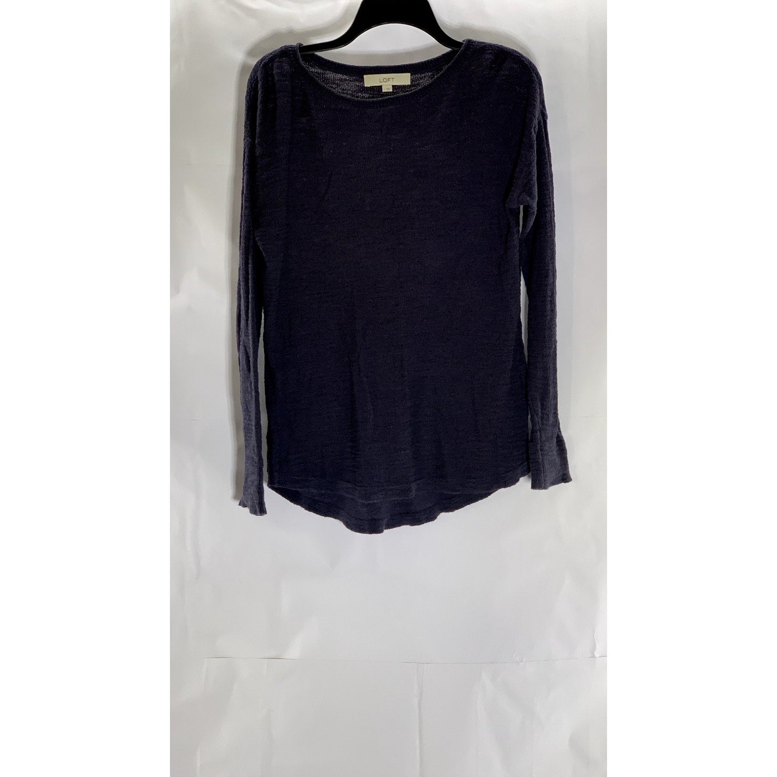 ANN TAYLOR LOFT Women's Navy Knit Crewneck Long Sleeve Pullover Sweater SZ S