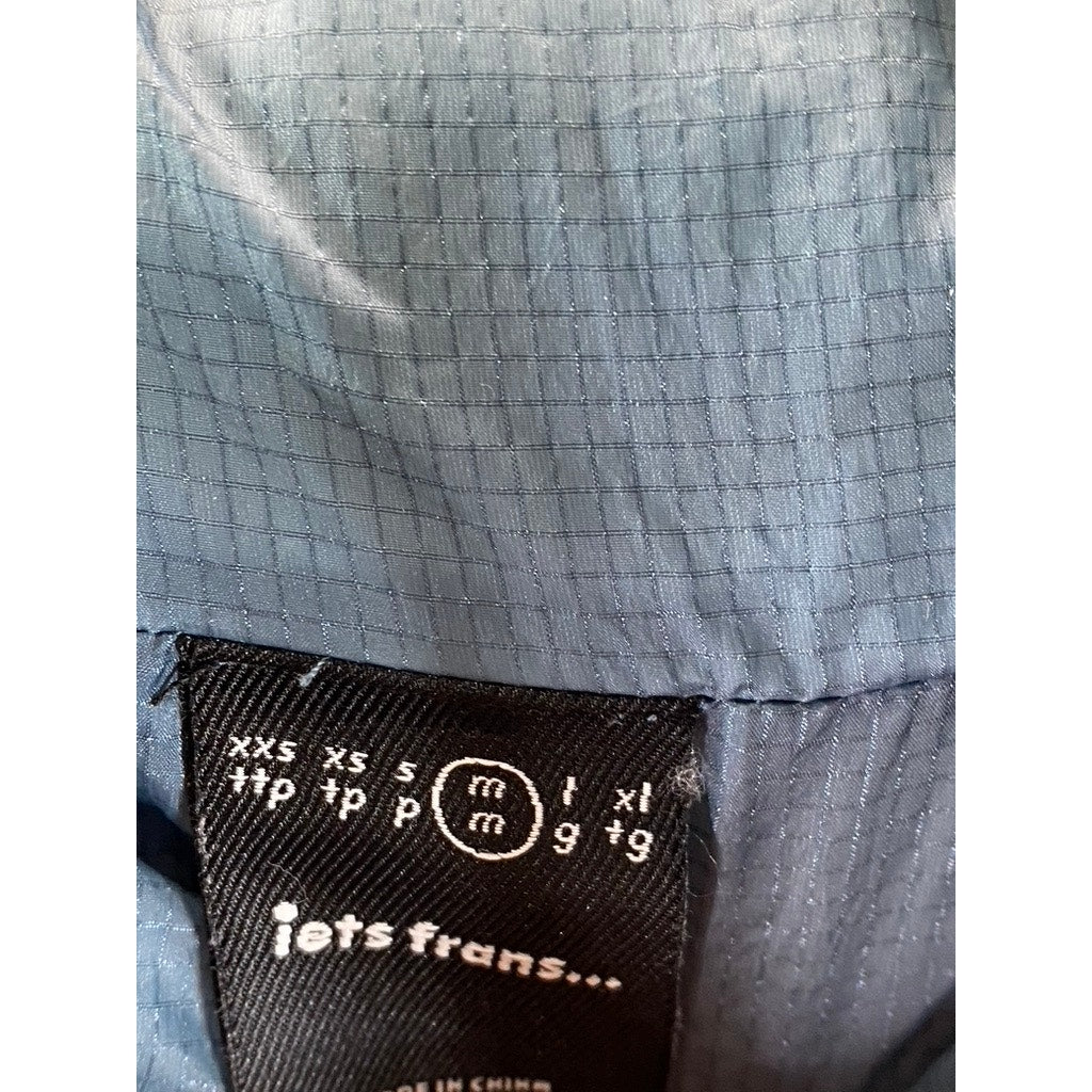 URBAN OUTFITTERS iets frans Women's Blue Recycled Riga Hooded Puffer Jacket SZ M