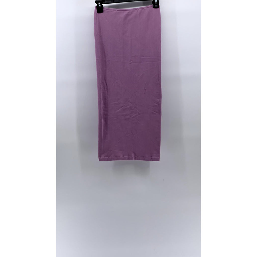 JAM + JELLY Women's Lilac Stretch Ribbed Strapless Bodycon Dress SZ S/M