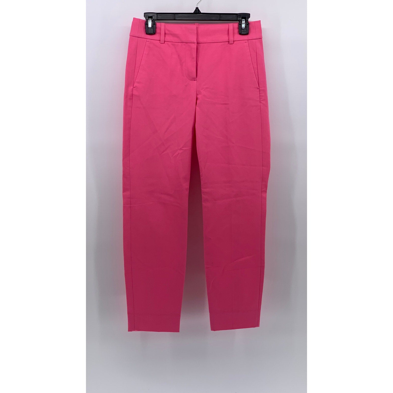J.CREW Women's Pink Solid Cameron Slim Cropped Bi-Stretch Cotton Blend Pant SZ 2