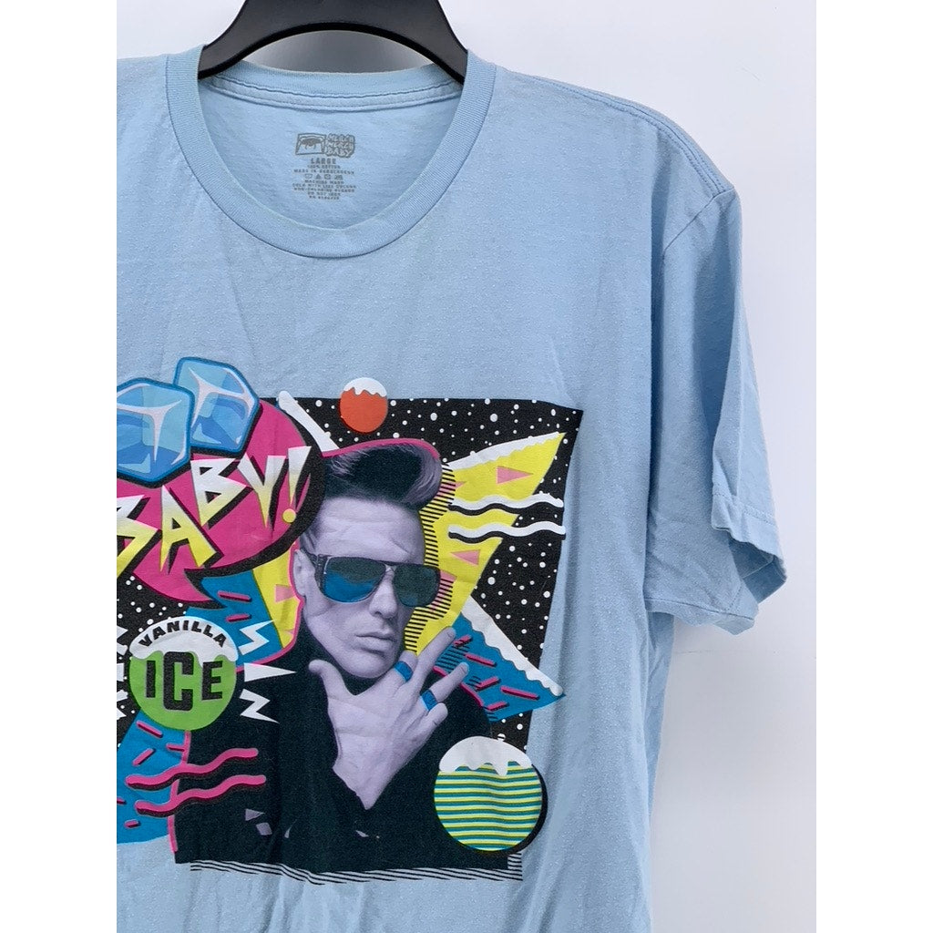 MERCH MERCH BABY Men's Light Blue Vanilla Ice Graphic T-Shirt SZ L