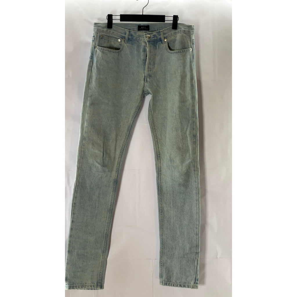 A.P.C. PETIT NEW STANDARD Men's Light Blue Slim Tapered Five-Pocket Jean SZ 30