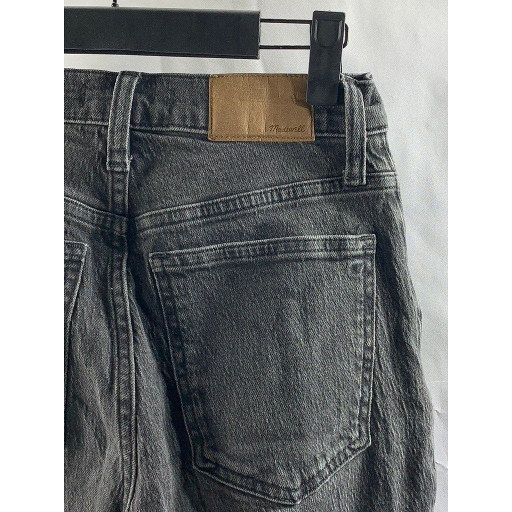 MADEWELL Women's Washed Black Denim The Perfect Vintage Straight Jean SZ 23