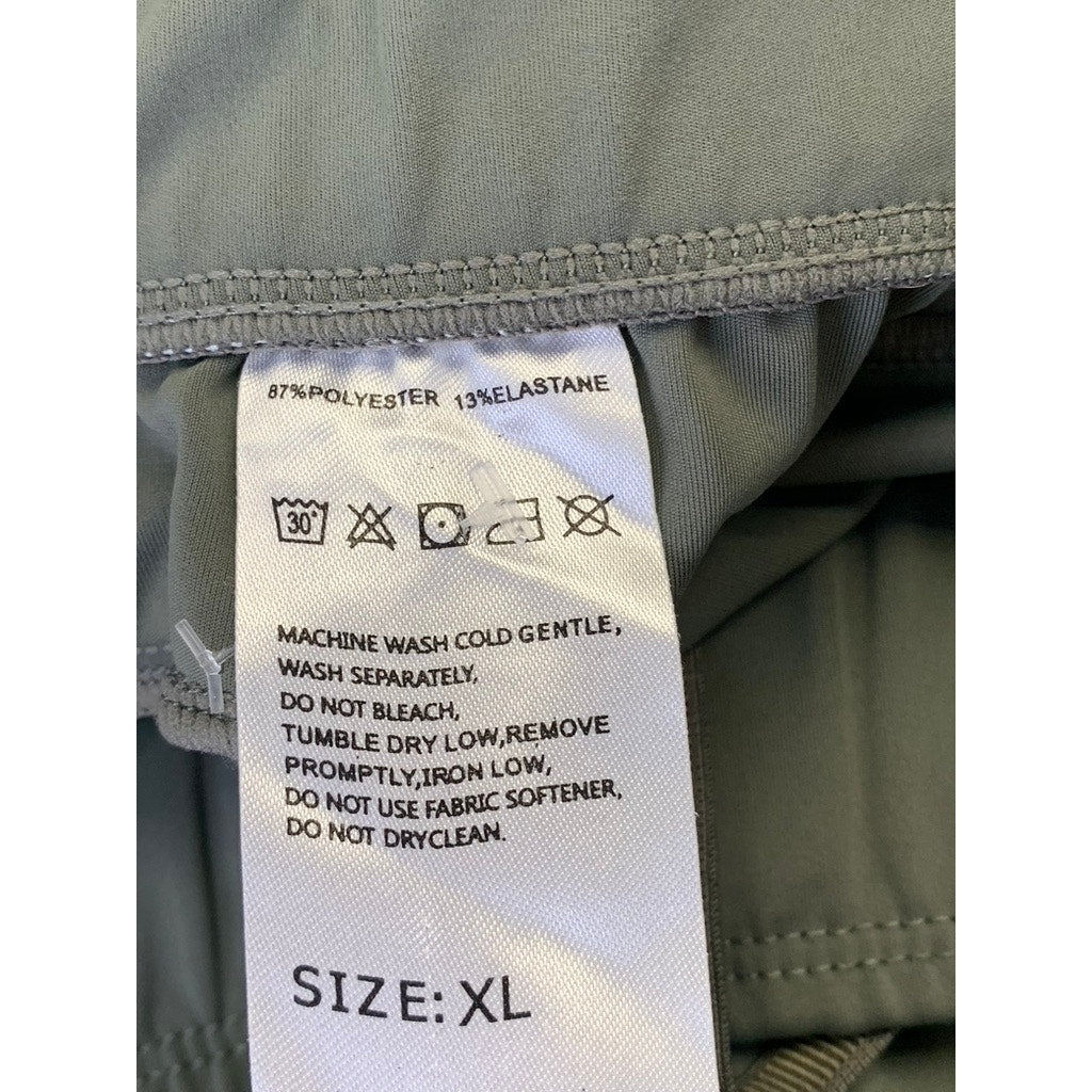 G-FORM Women's Olive Green Drawstring Jogger Pants SZ XL