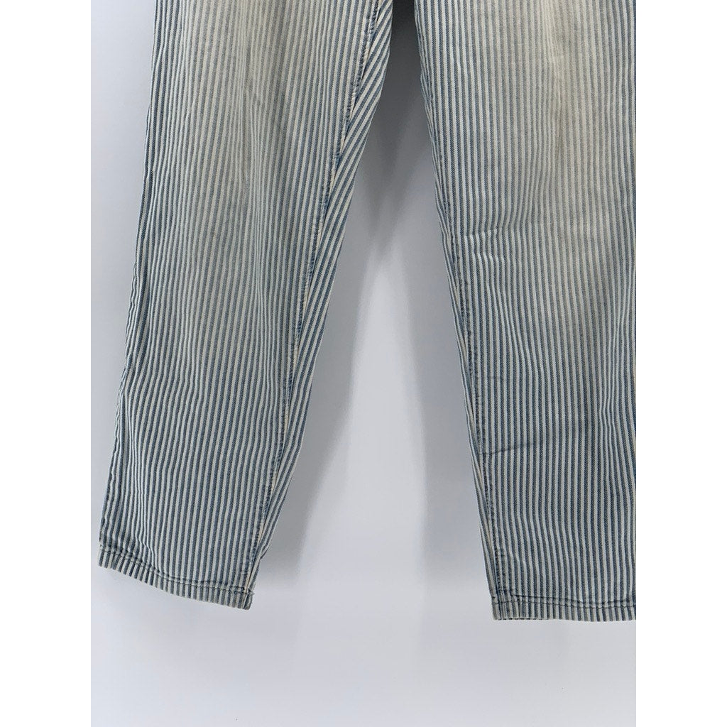 WE THE FREE Women's Blue-White Striped Regular-Fit Slim-Leg Jeans SZ 27