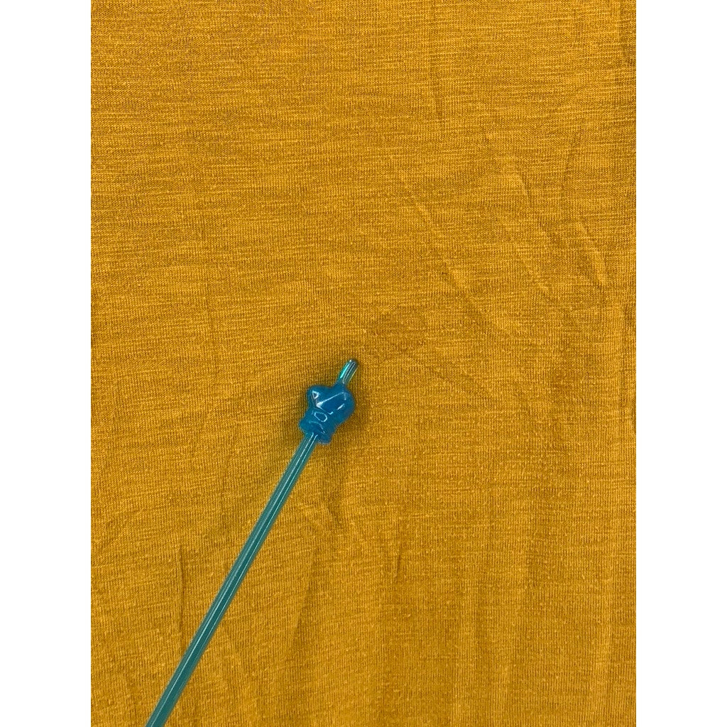 JESSICA SIMPSON Women's Mustard Yellow Crewneck Short Sleeve Dress SZ S