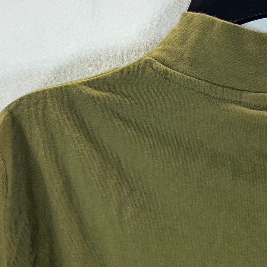 ASOS Men's Olive Green Turtleneck Pullover Lightweight Long Sleeve T-Shirt SZ M