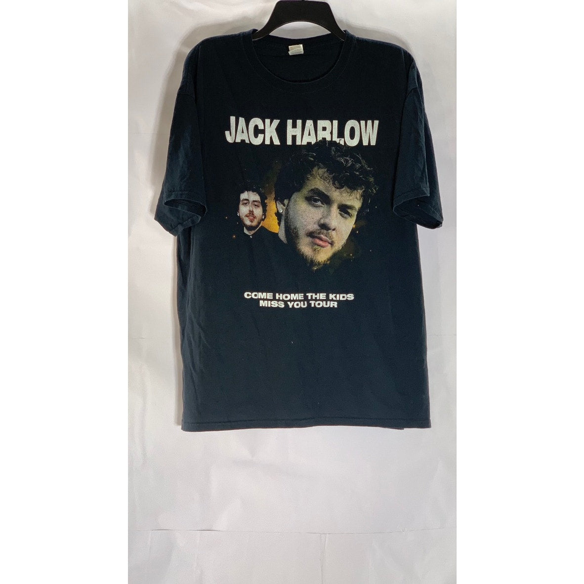 FRUIT OF THE LOOM Men's Black 'Jack Harlow' Tour List Graphic T-Shirt SZ XL