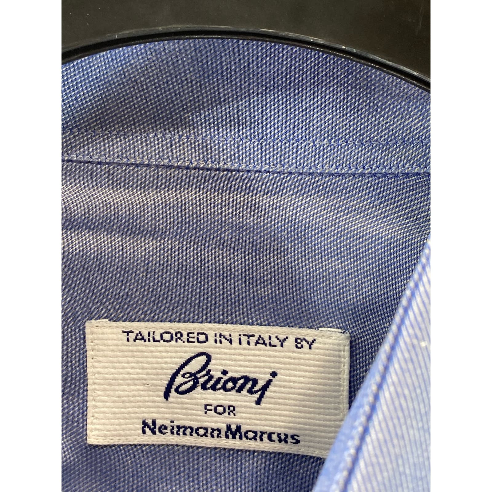 BRIONI FOR NEIMAN MARCUS Men's Blue Button-Up Long Sleeve Shirt SZ S