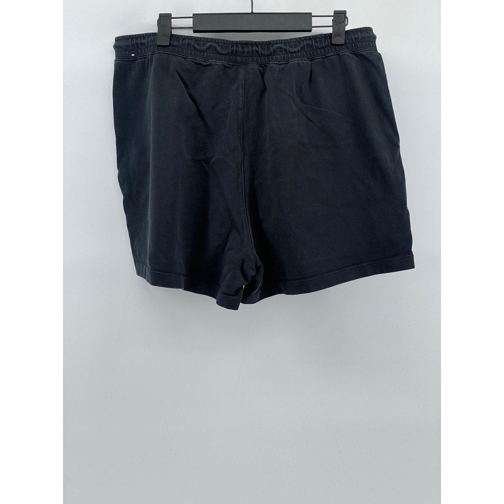 NIKE Men’s Black Solid Drawstring Casual Pull-On Shorts SZ L