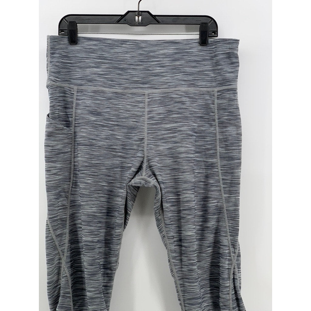 UNBRANDED Women's Gray Printed Cropped Leggings SZ 2XL