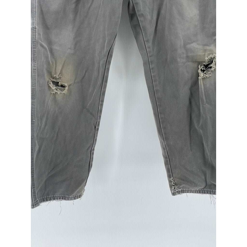 DICKIES Men's Dark Gray Textured Straight-Leg Carpenter Jeans SZ 36X30