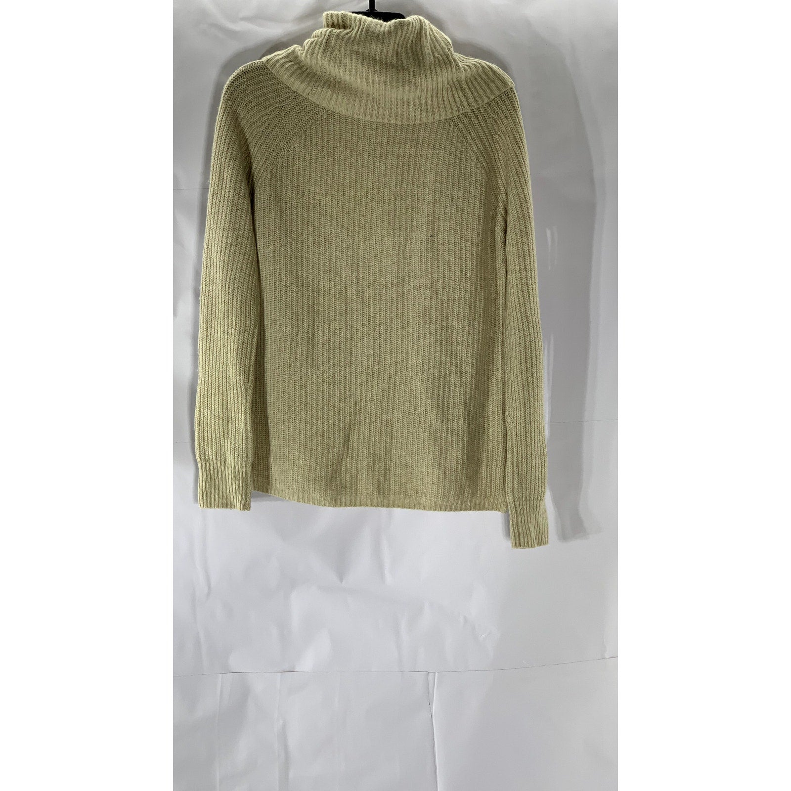 CLUB MONACO Women's Tan Knit Hi-Low Turtleneck Long Sleeve Sweater SZ M