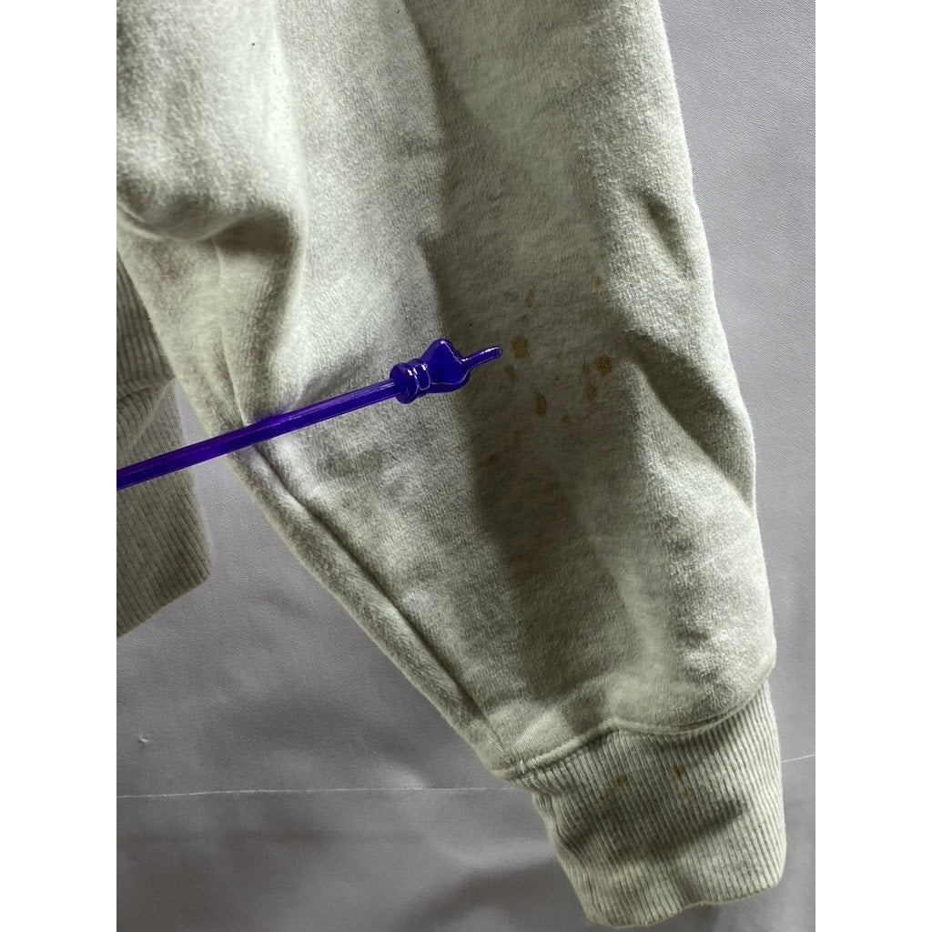 TNA Women's Light Gray Cozy Sweatfleece Boyfriend Fit Boxy Zip-Up Hoodie SZ S