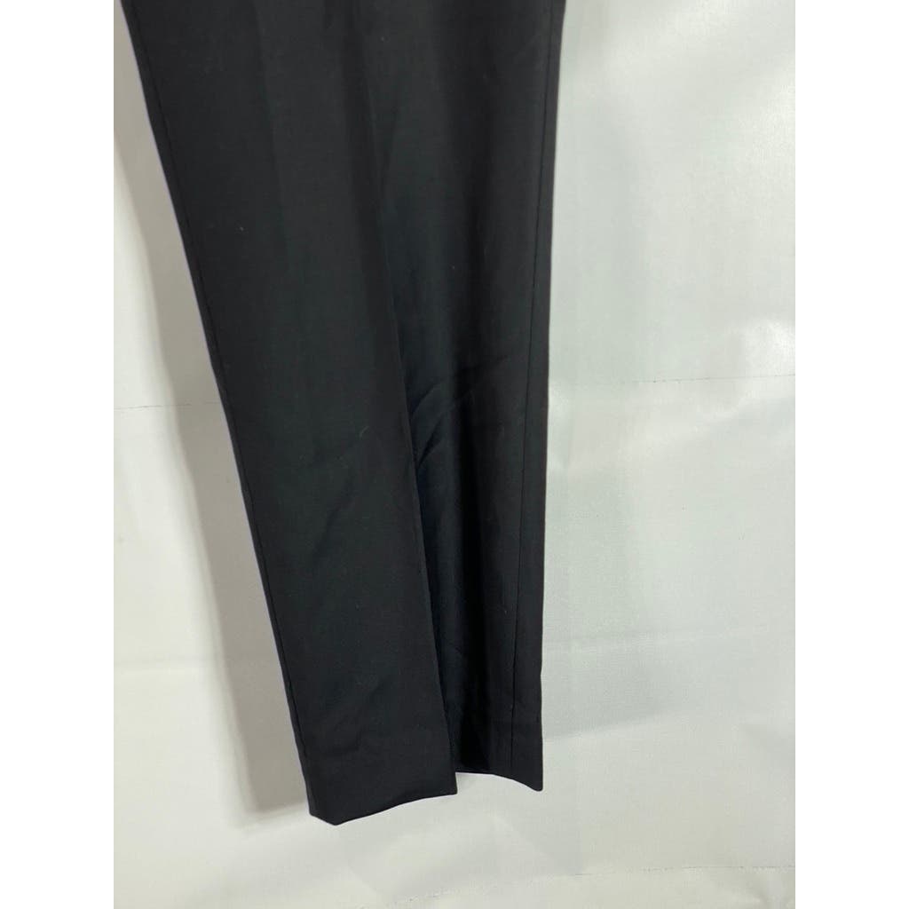 MICHAEL KORS Men's Solid Black Stretch Wool Flat Front Dress Pants SZ 38x30