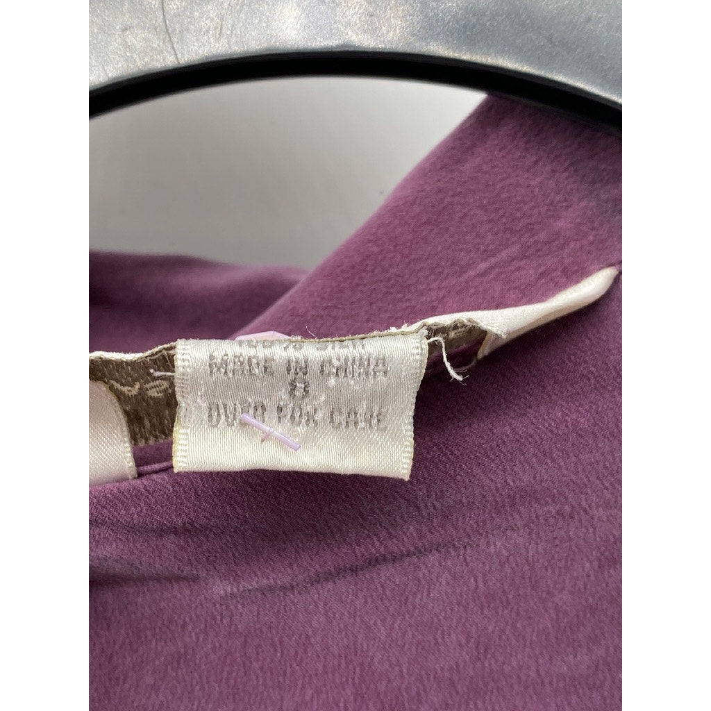 CASUAL CORNER Women's Burgundy Button-Up Regular-Fit Long Sleeve Top SZ 8