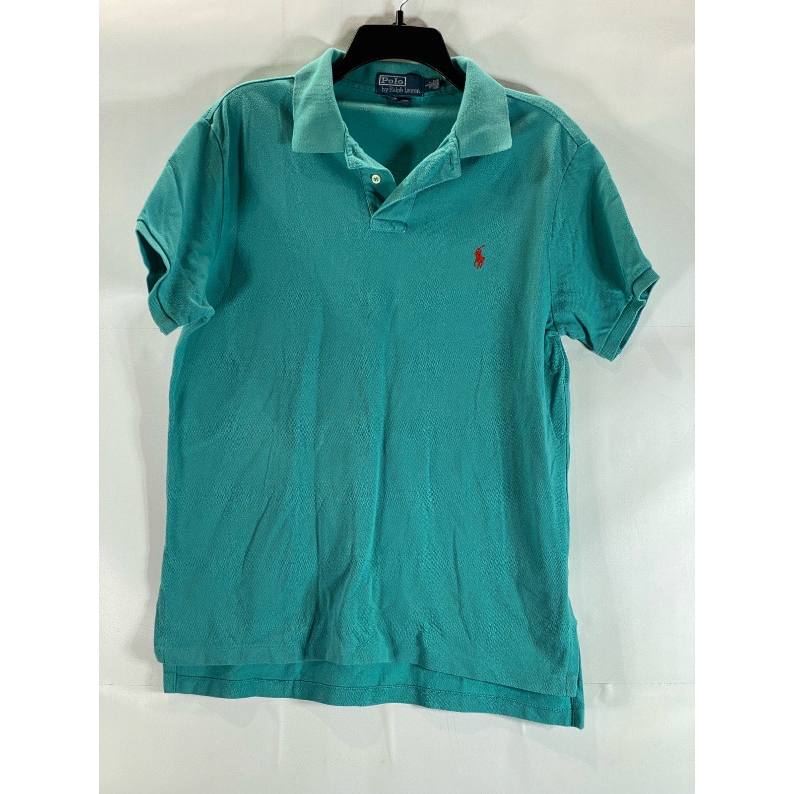 POLO BY RALPH LAUREN Men’s Teal Vintage Custom-Fit Short Sleeve Polo Shirt SZ L