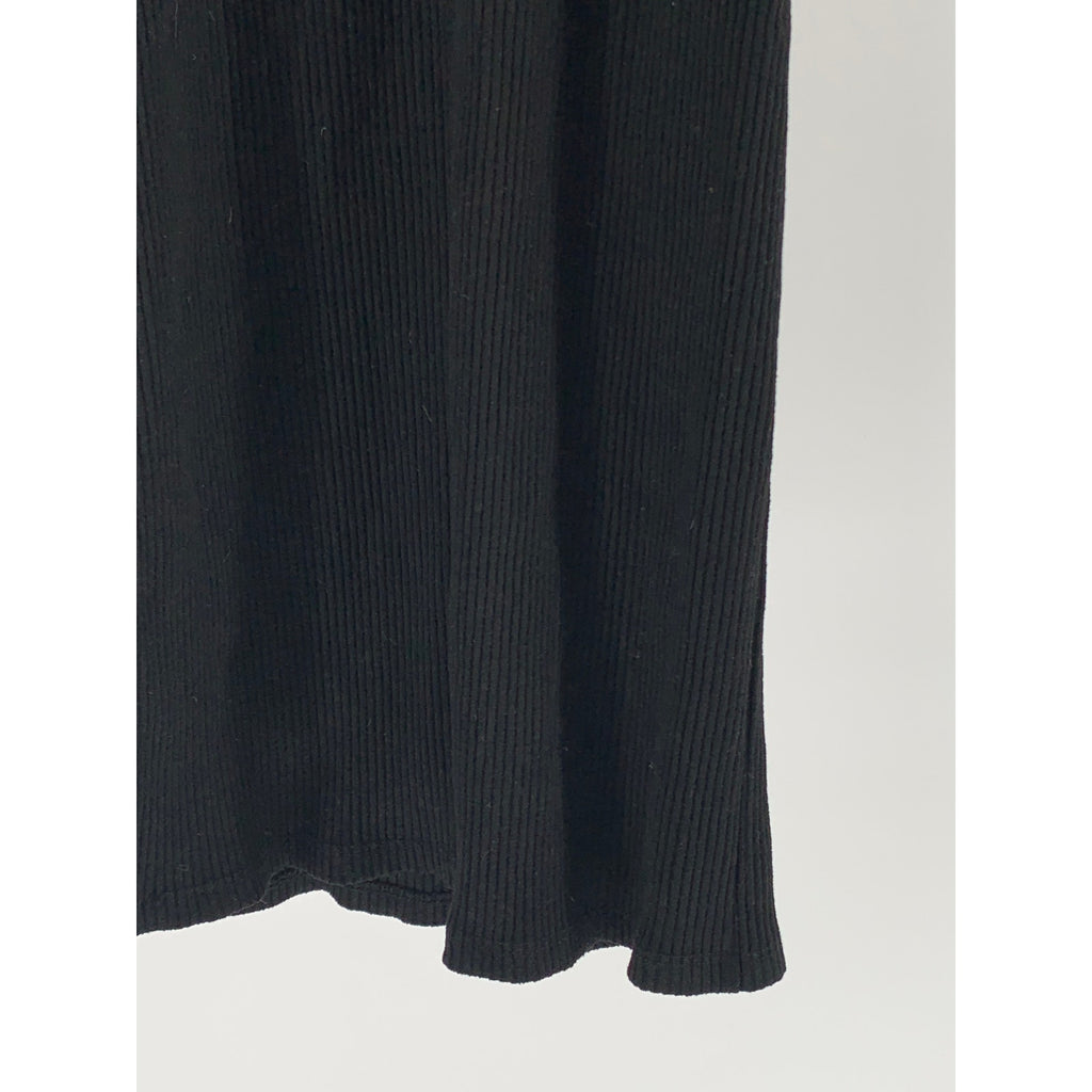 ZARA Women's Black Ribbed Halter Sleeveless Open-Back Maxi Bodycon Dress SZ M