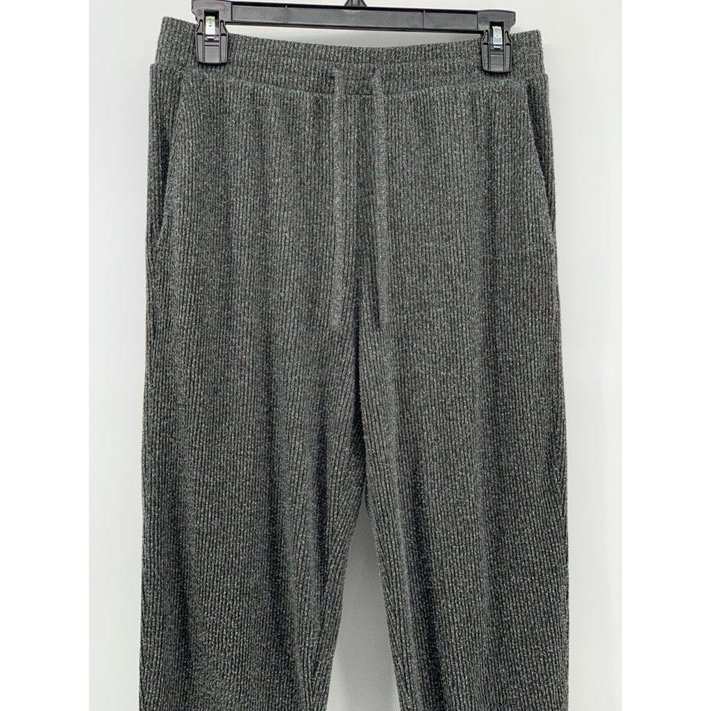 UNBRANDED Women's Charcoal Gray Ribbed Sweatpants SZ S