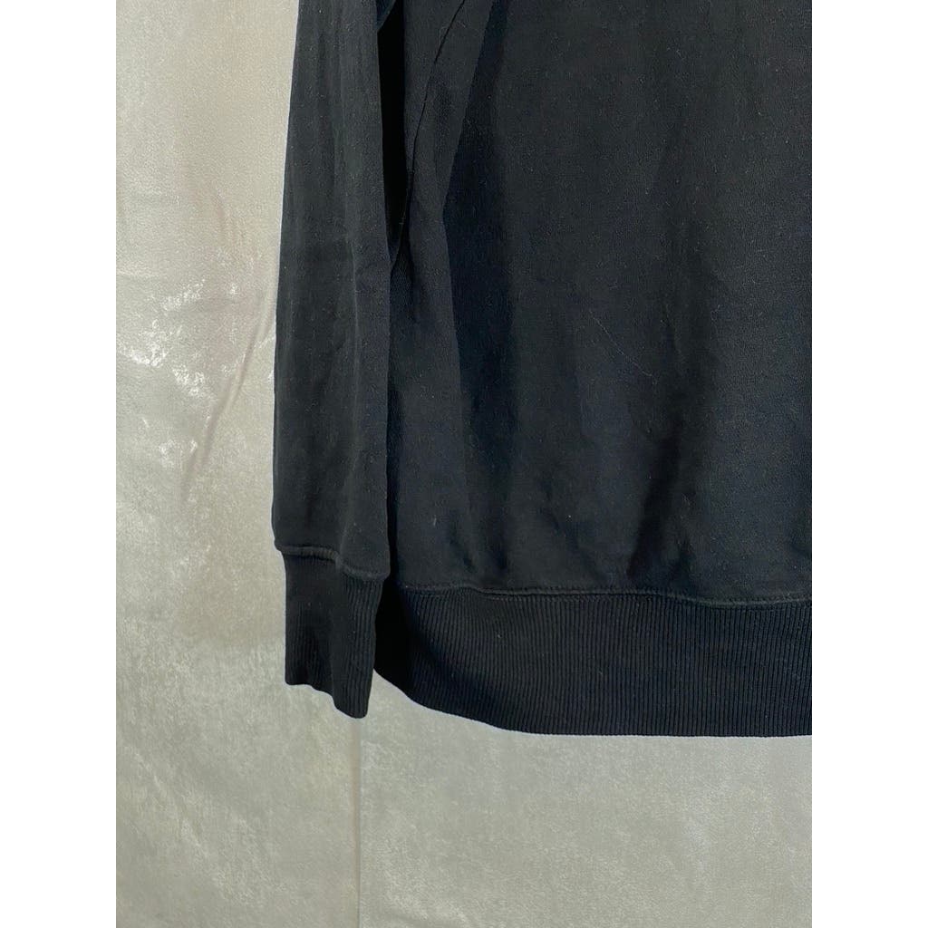 GOODFELLOW & CO Men's Black Solid Regular-Fit Crewneck Pullover Sweatshirt SZ M