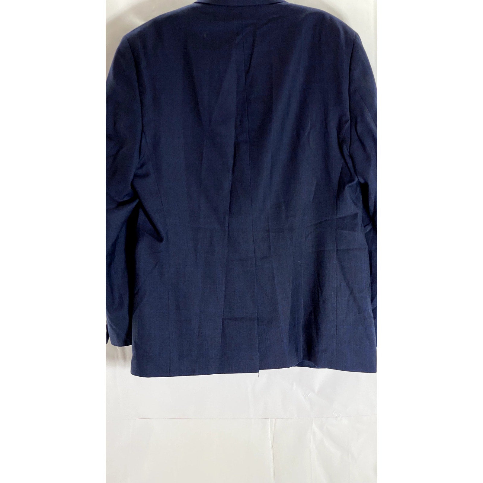 LAUREN RALPH LAUREN Men's Navy Wool Natural Stretch Two-Button Long Balzer SZ44L