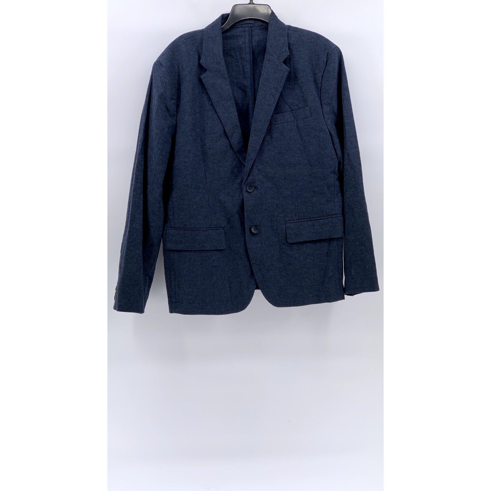 OLD NAVY Men's Navy Linen-Blend Two-Button Blazer SZ L