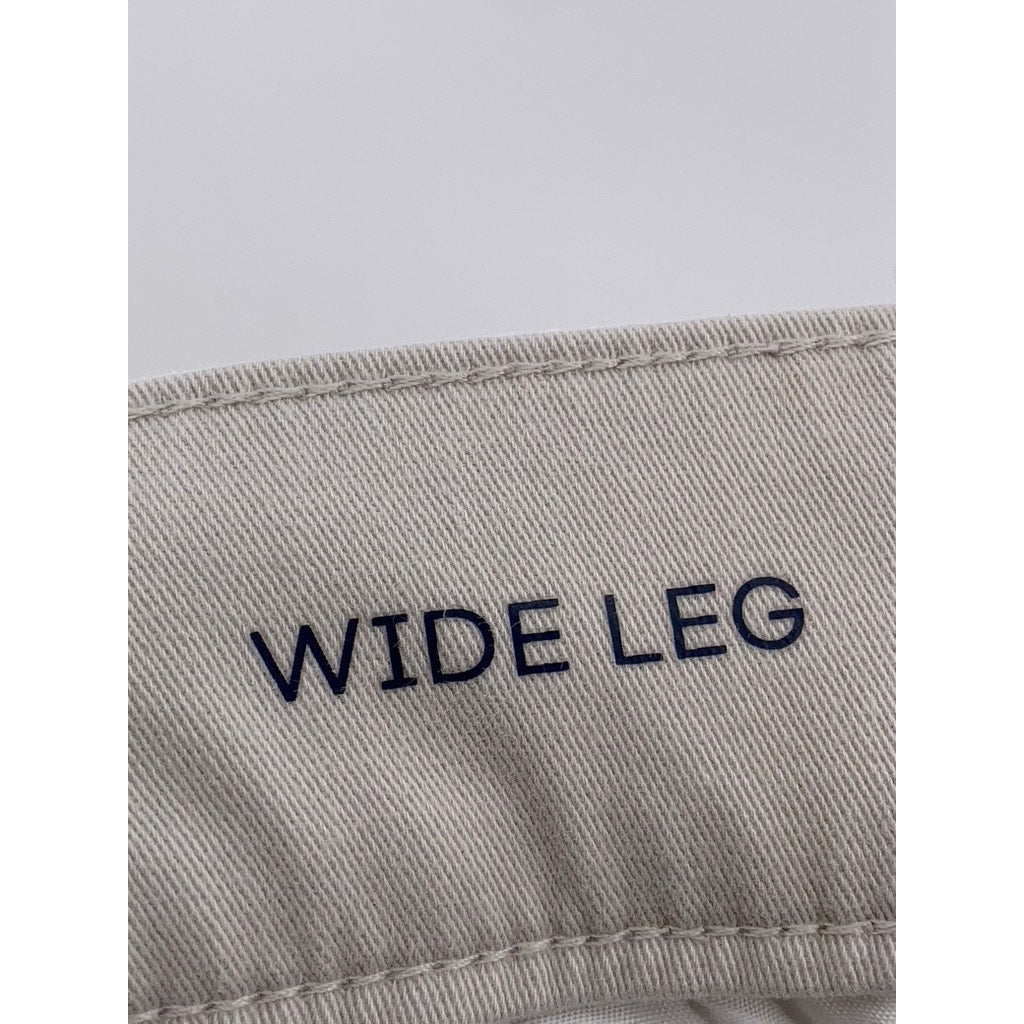 ST. JOHN'S BAY Women's Beige Wide-Leg High-Rise Pants SZ 12